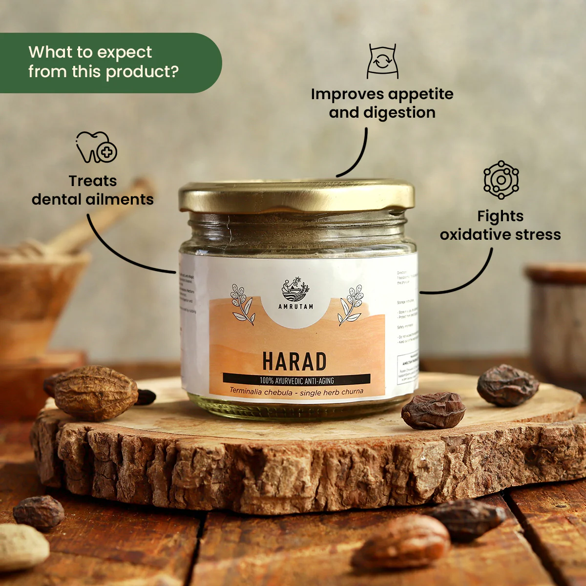 Amrutam Harad Churna | Ayurvedic Anti-Ageing Recipe - Image 2