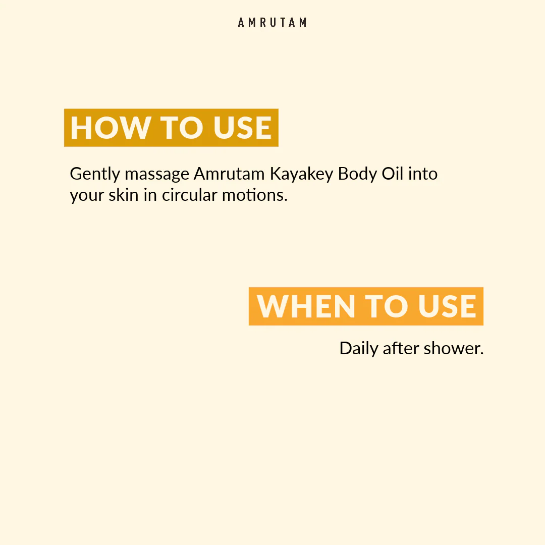 Amrutam Kayakey Body Oil | Ayurvedic Blend For Body Massage - Image 5