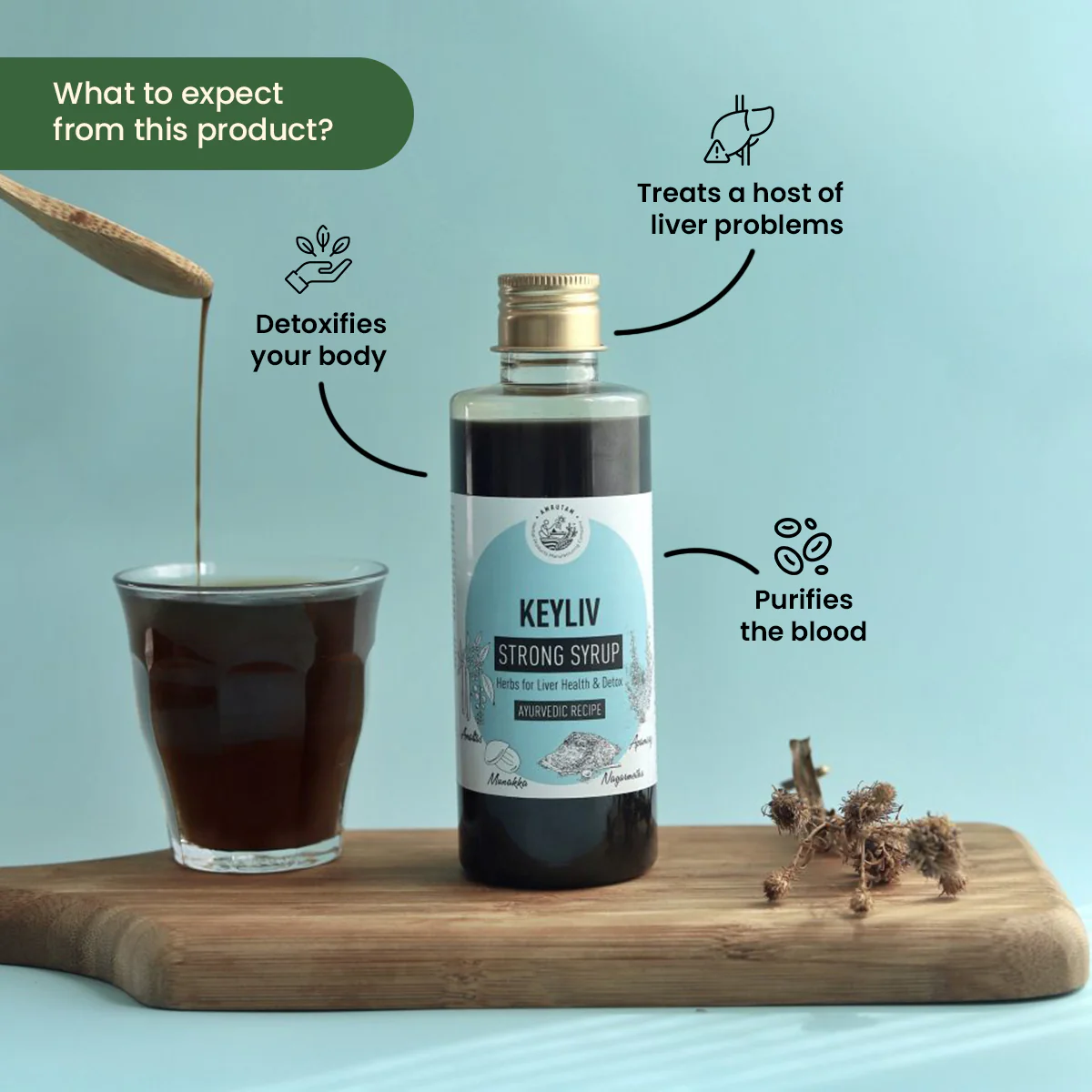 Amrutam Keyliv Strong Syrup | Ayurvedic Tonic for Liver Health - Image 2