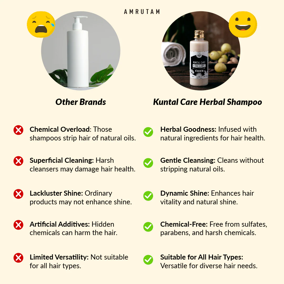 Amrutam Kuntal Care Herbal Shampoo | Healthy, Natural and Dynamic Hair - Image 4