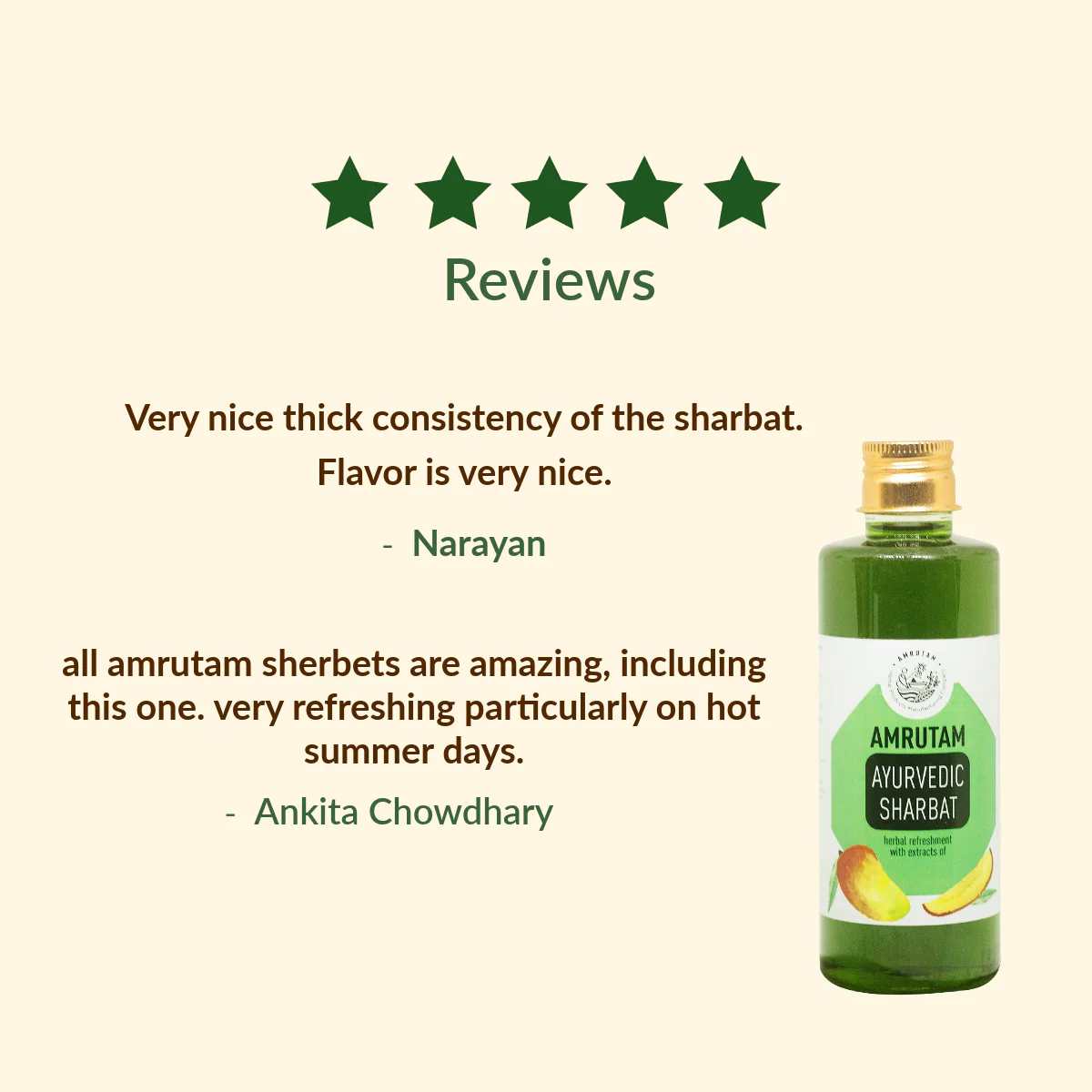 Amrutam Ayurvedic Sharbat With Extracts Of Kacha Aam | Raw Mango - Image 7