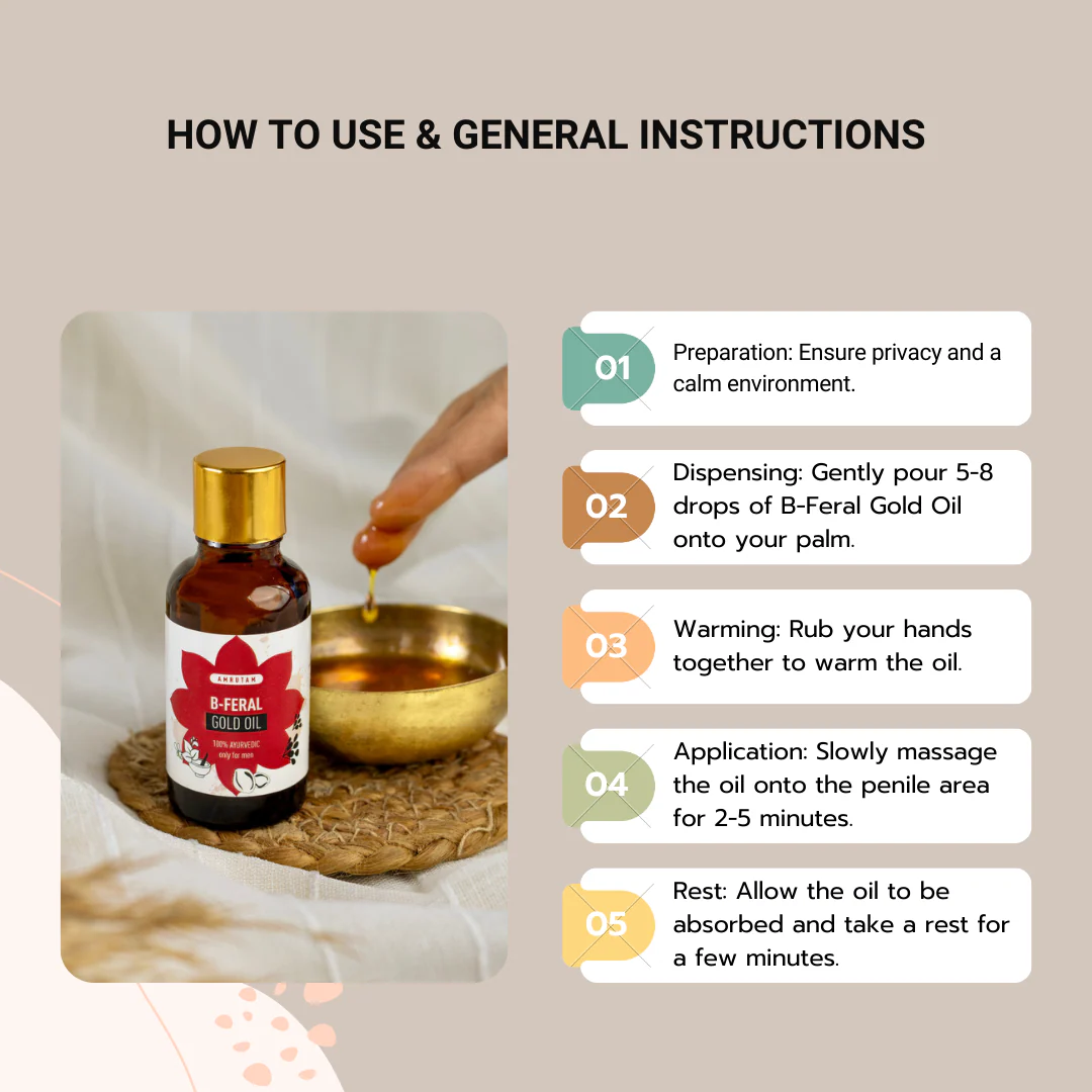 B-Feral Gold Oil for Men - Image 5