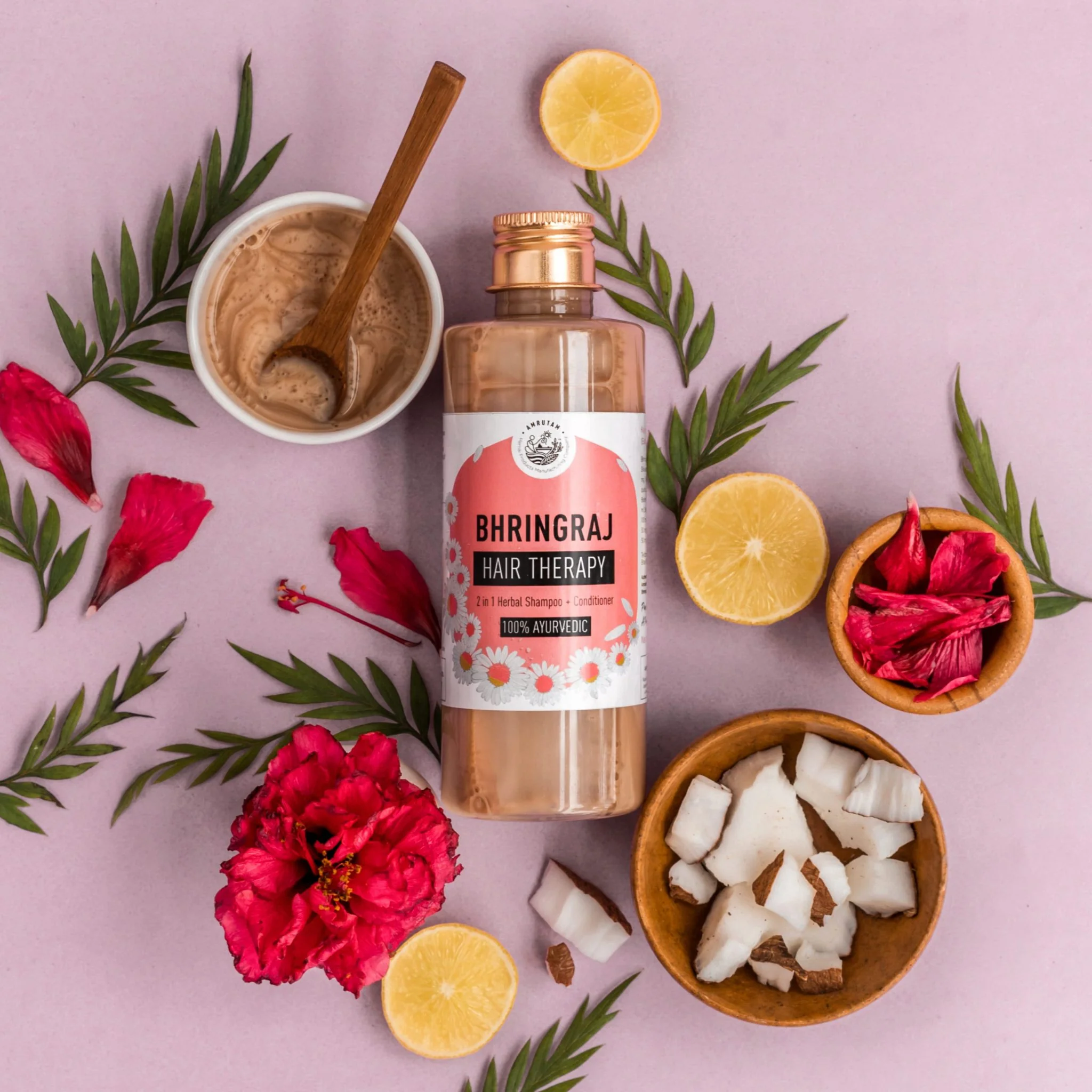 Amrutam Bhringraj Hair Therapy | 2-in-1 Conditioner and Shampoo