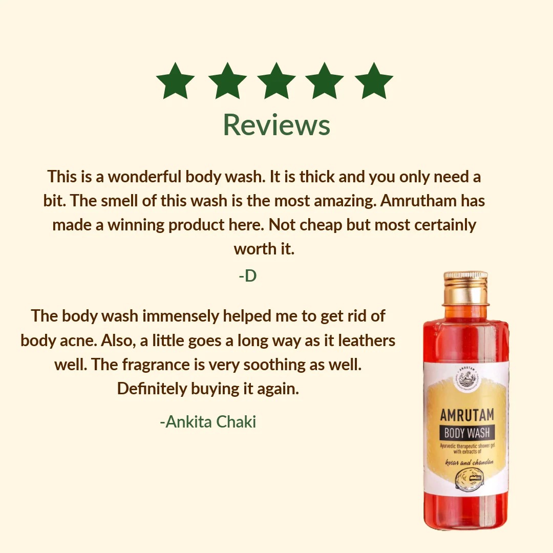 Amrutam Body Wash with Kesar and Chandan | Ayurvedic Therapeutic Shower Gel - Image 9